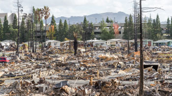 Journeys End trailer park after the fires